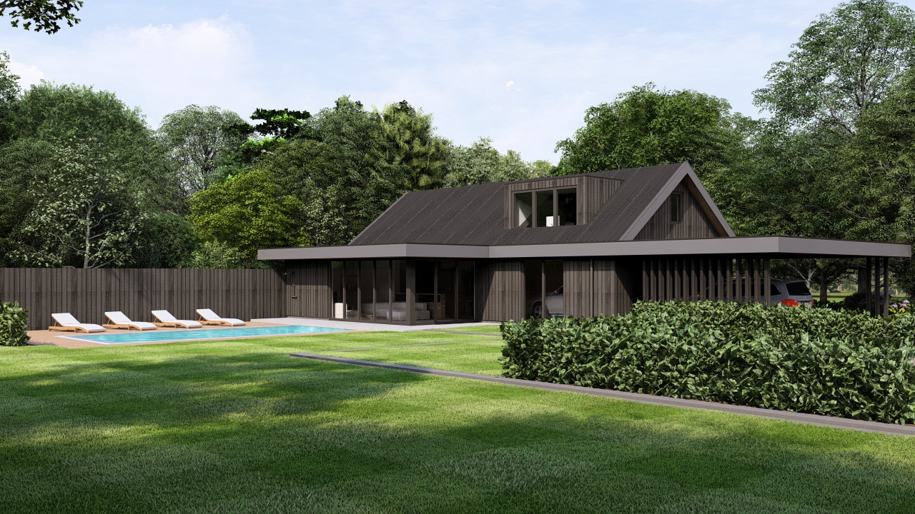 Luxe poolhouse en buitenverblijf