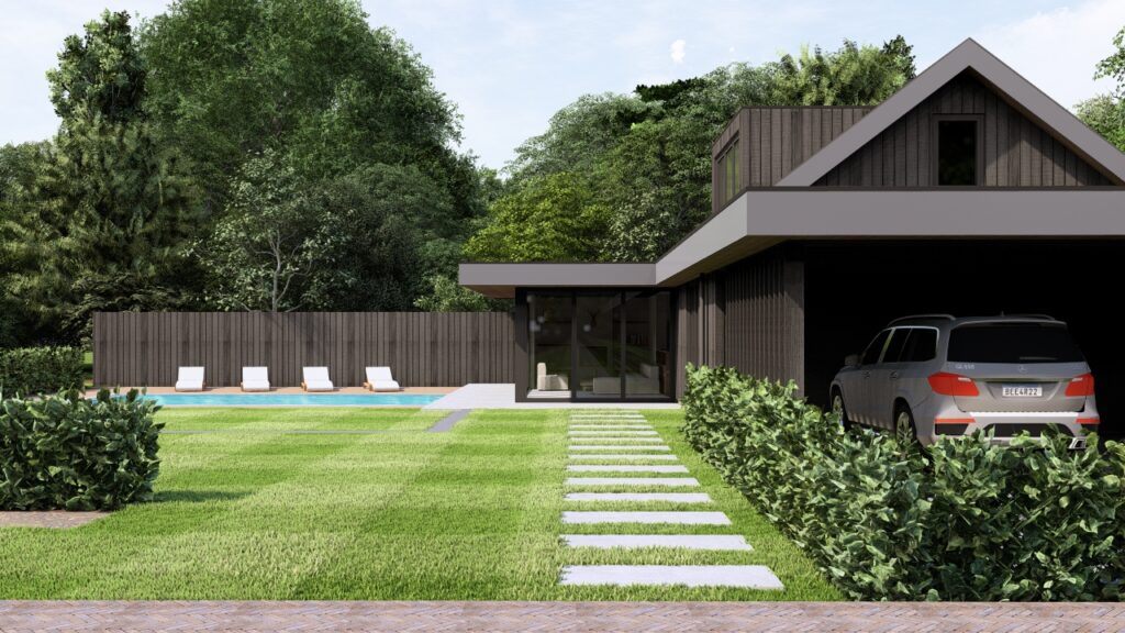 Luxe poolhouse en buitenverblijf